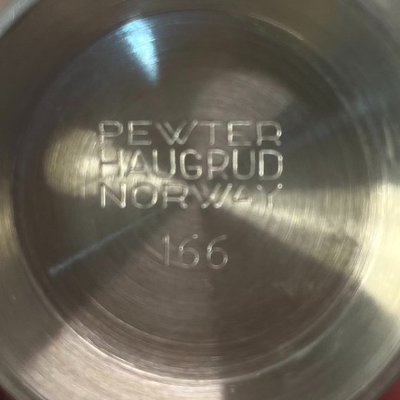 Elegant Mini Pewter Metal Pitcher Bud Vase Haugrud Norway Scandinavian MCM - Picture 6 of 6